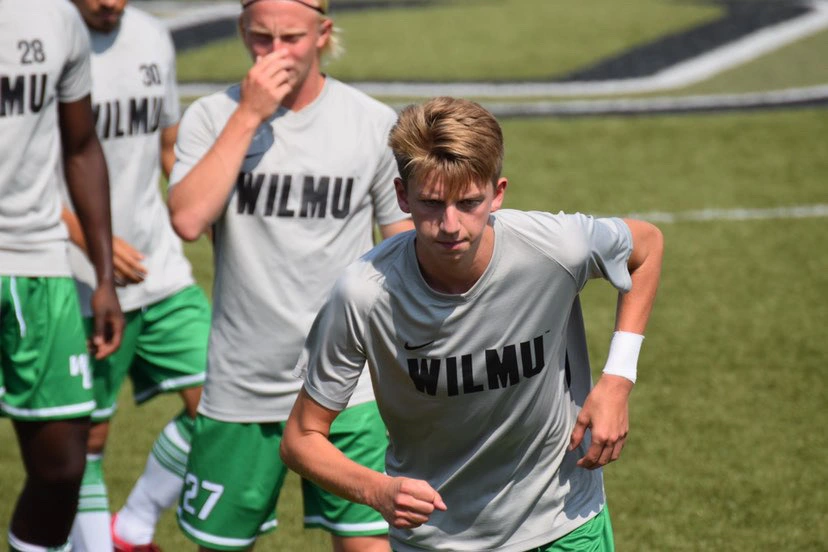 Male college soccer player