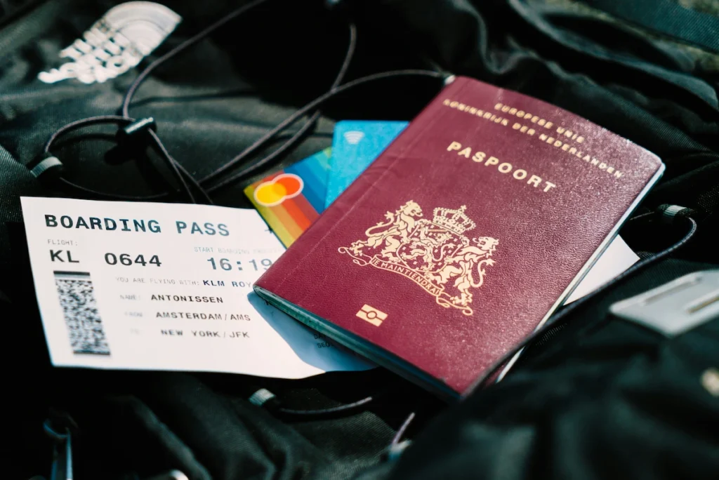 Reisepass und Boardingpass