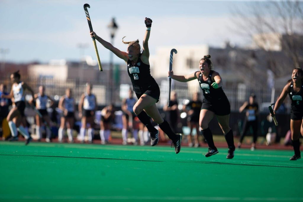 feiernde Hockeyspieler